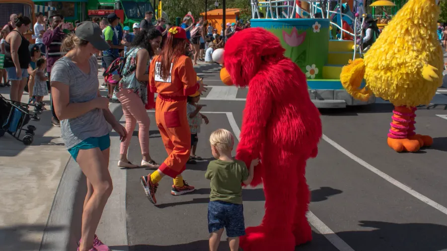orlando florida october 29 2019 elmo with little boy in