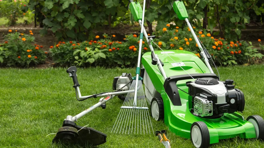 outdoor shot of garden equipment