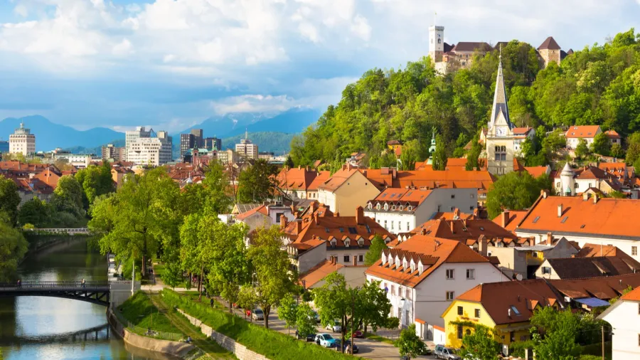 panorama of ljubljana slovenia europe