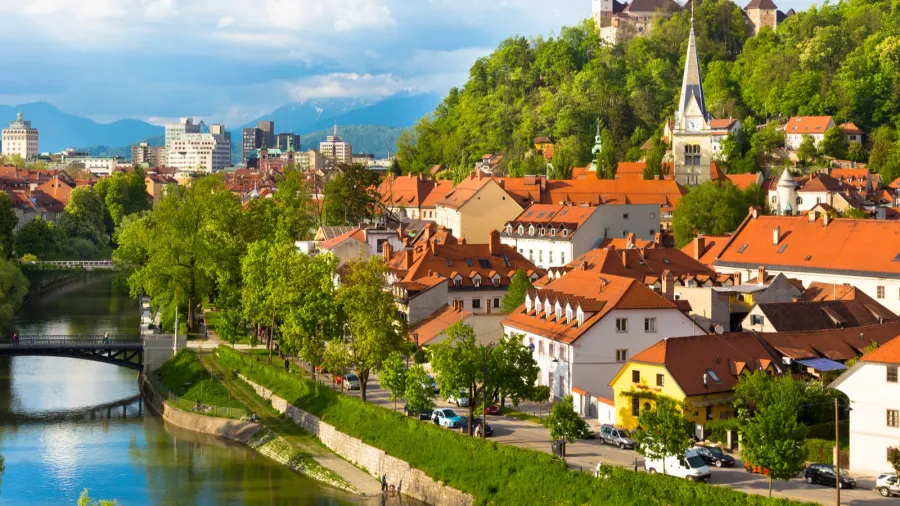 panorama of ljubljana slovenia europe
