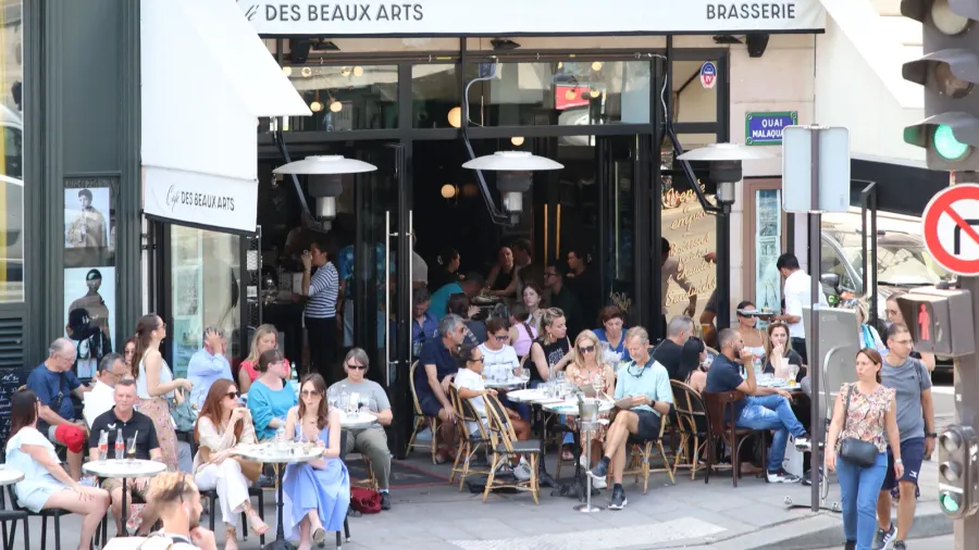 paris france july 12 2023 cafe des beaux arts