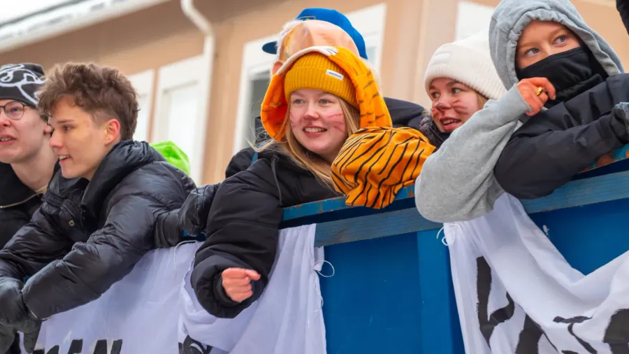 penkkarit  a holiday for graduates of finnish schools trucks