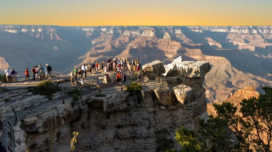 people enjoy the scenic view from mathers point to the