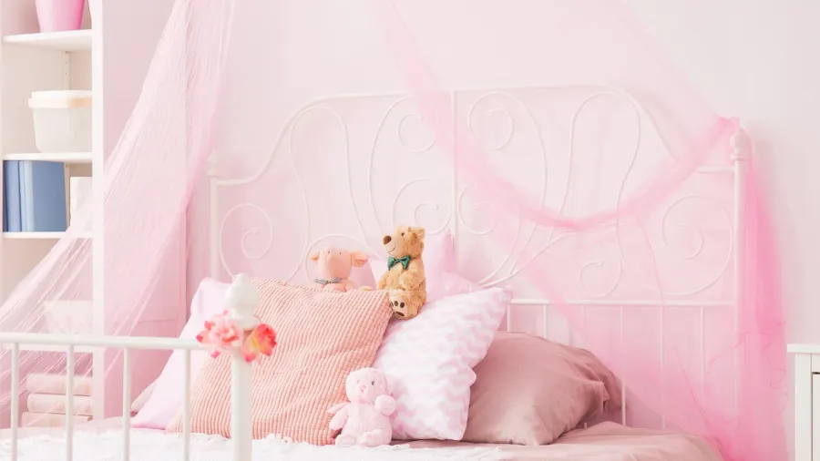 perfect girl bedroom in pink