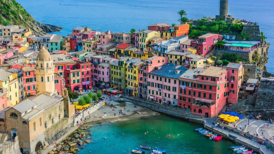 picturesque town of vernazza in the province of la spezia