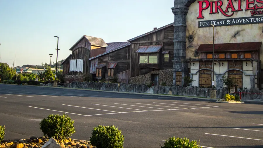 pigeon forge tennessee usa  august 15 2020 exterior of