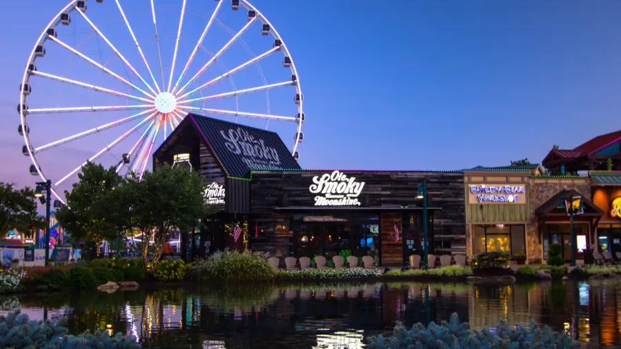 pigeon forge tennessee usa  august 16 2020 exterior of