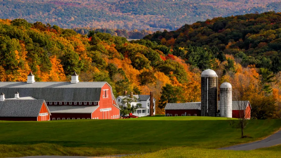 pine plains ny usa farm buildings in the fall
