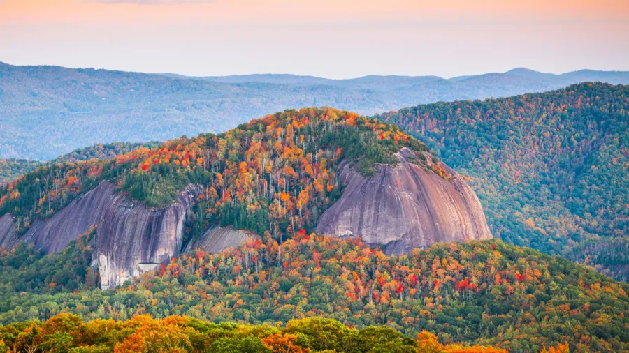 pisgah national forest north carolina usa at looking glass rock