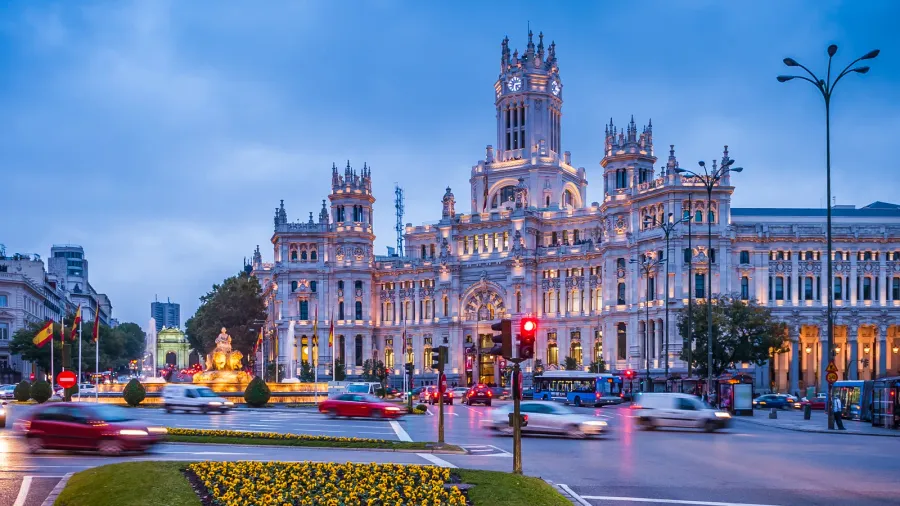 plaza de cibeles and the new city hall in madrid