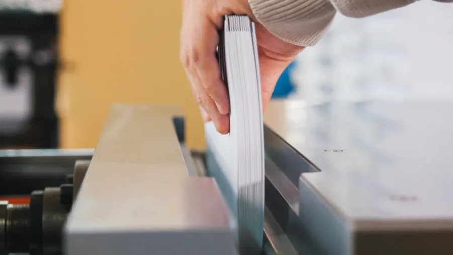 polygraphic process in a modern printing house  work of