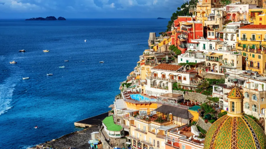 positano old town amalfi coast italy