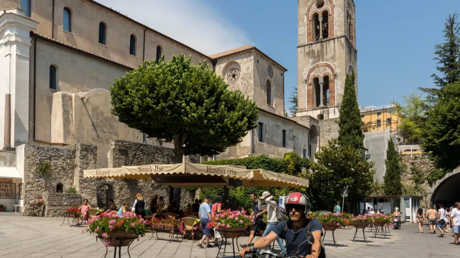 ravello italy  june 16 2017 piazza del duomo and