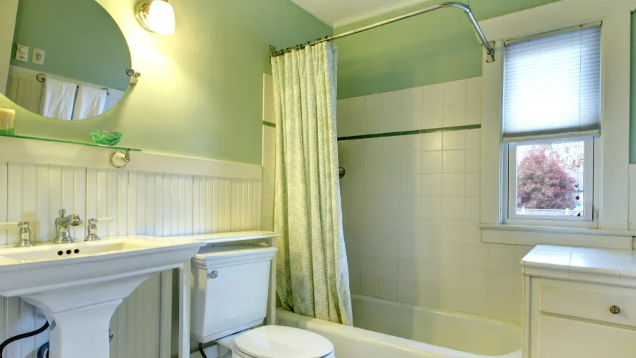 refreshing mint bathroom