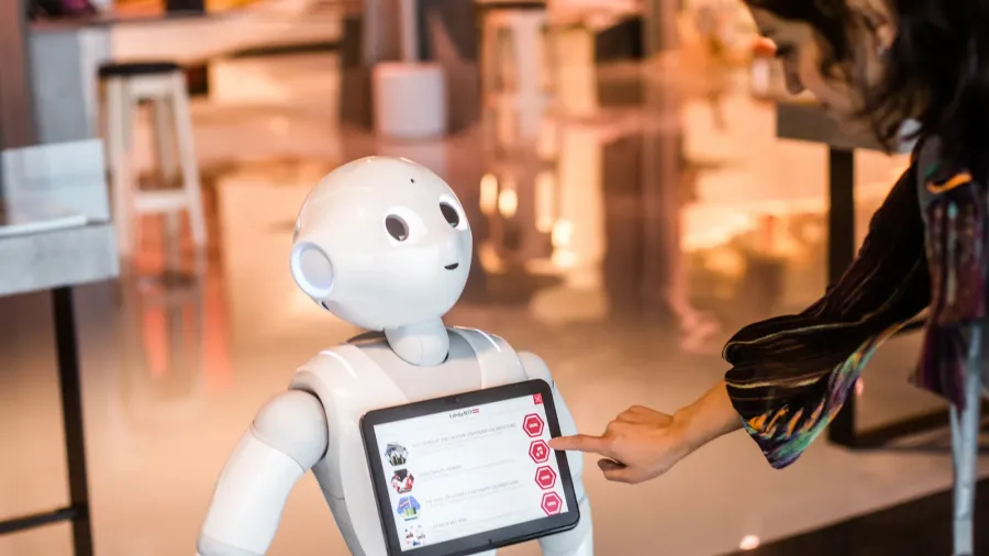 riga latvia  november 11 2018 pepper robot assistant with