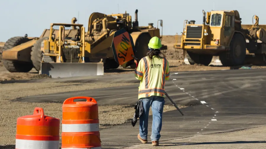 road construction in action