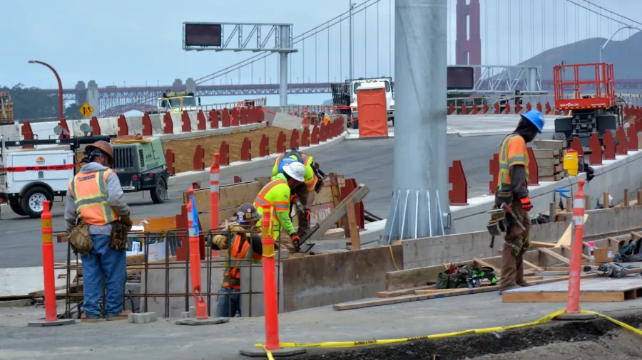 road workers of san francisco parkway