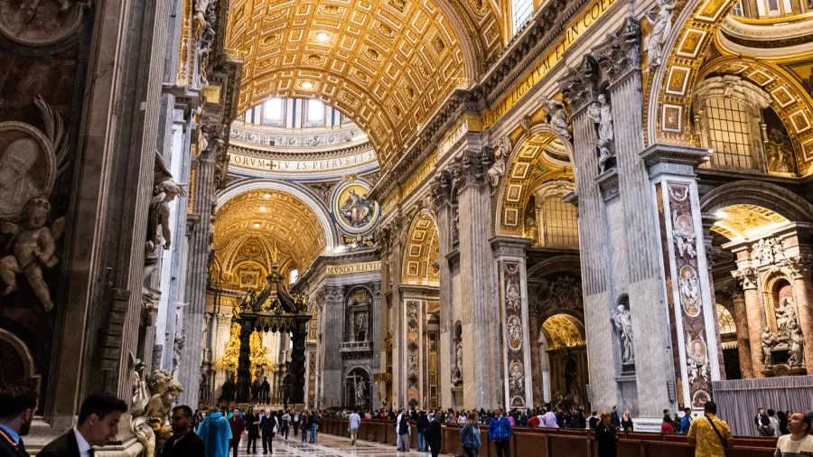 rome italy  june 28 2019 crowd of tourists walking