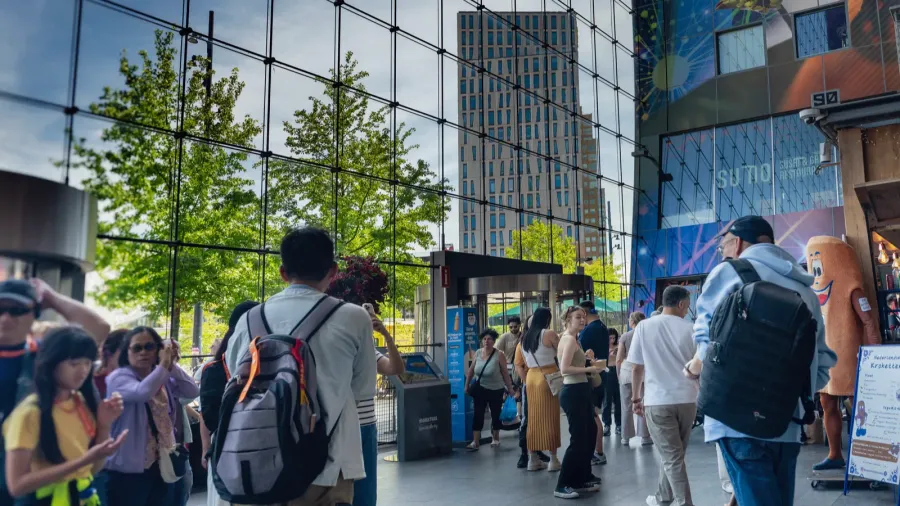 rotterdam netherlands  july 12 2025 a lively scene inside