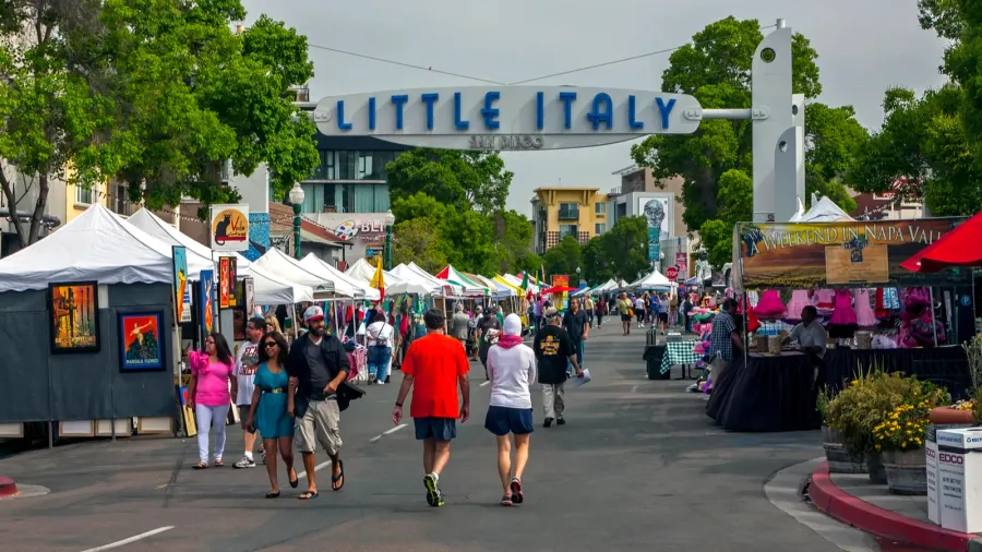san diegoca  may 182014little italy is a hilly area