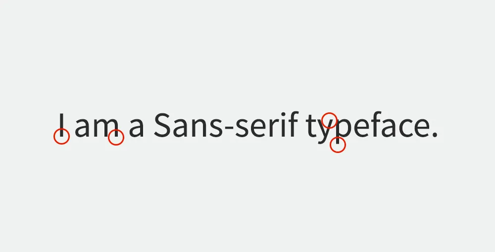Sans serif font example - visual guide.