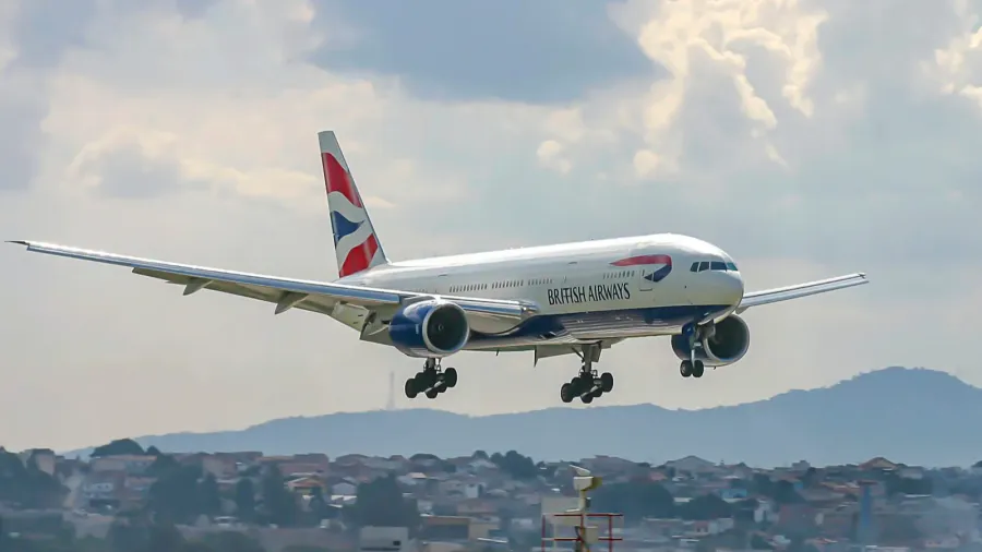 sao paulo brazil  feb12 2003  airplane of british