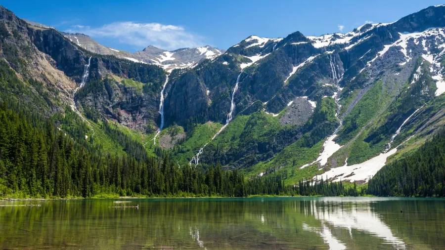 scenic mountain views avalanche lake glacier national park mon