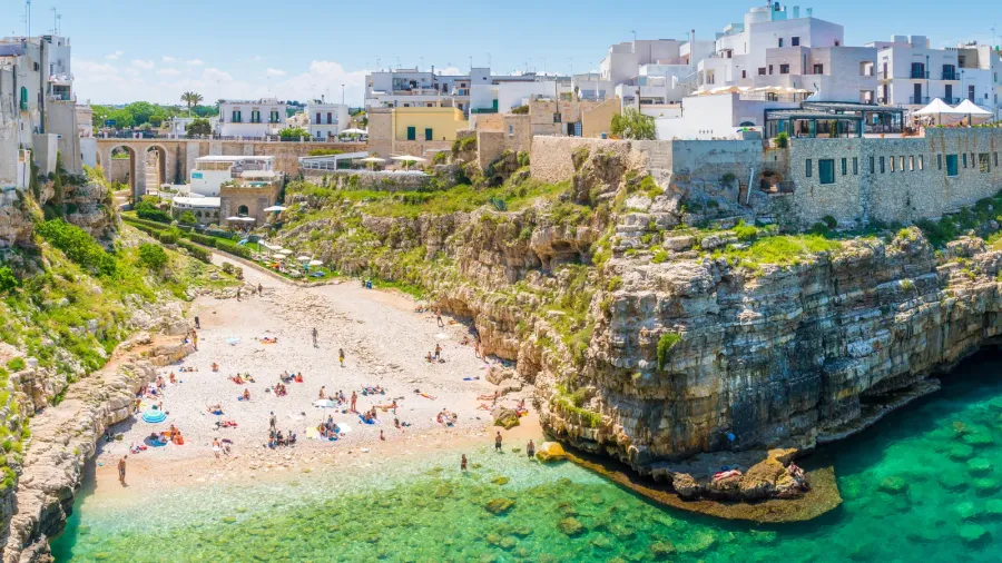 scenic sight in polignano a mare bari province apulia puglia