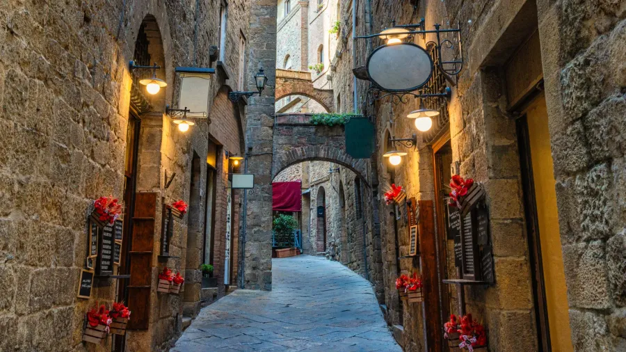 scenic sight in the marvelous city of volterra in the