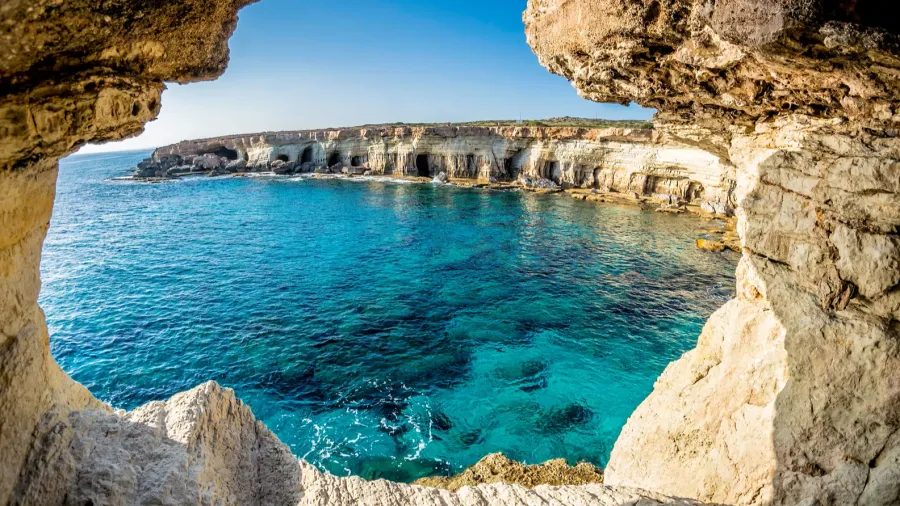 sea caves near ayia napa cyprus