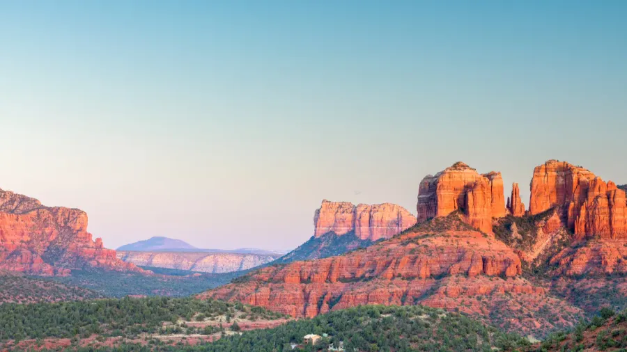 sedona arizona usa at red rock state park at dusk