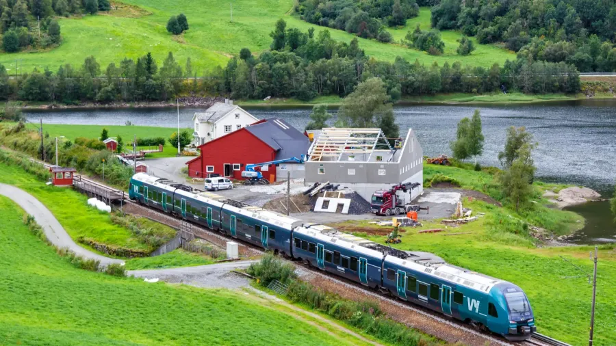 seimsgrend norway  august 17 2022 stadler flirt regional train