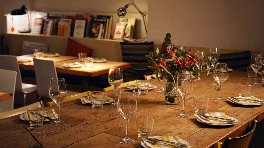 serving dinner table set