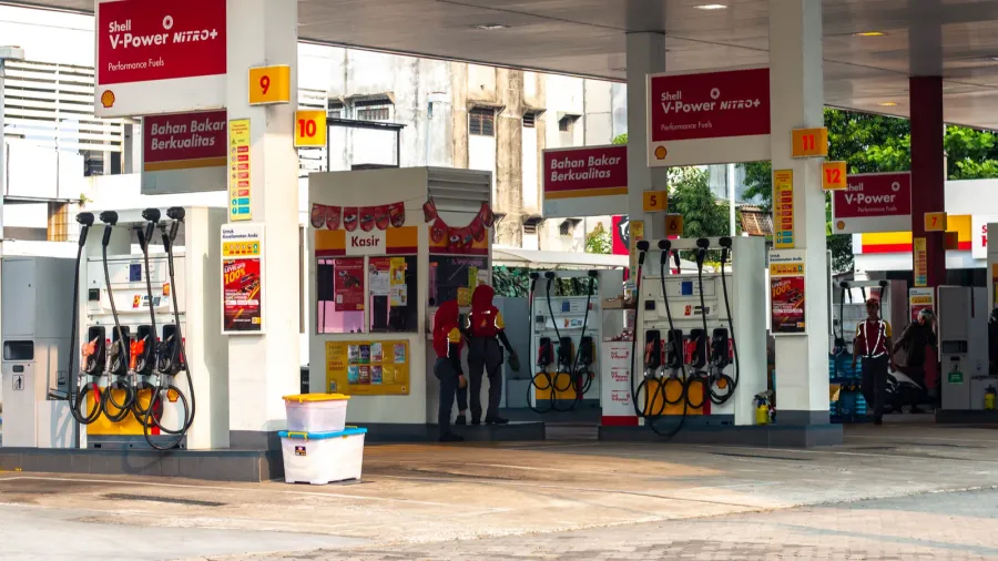 shell gas station at pik 2 tangerang indonesia