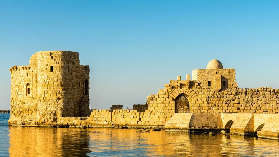 sidon sea castle in lebanon