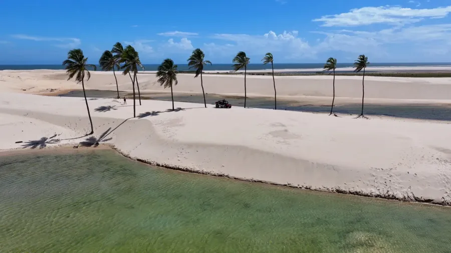 small sheets at tutoia in maranhao brazil nature landscape winding