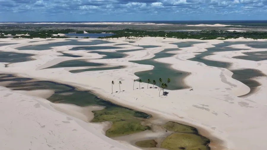 small sheets at tutoia in maranhao brazil nature landscape winding