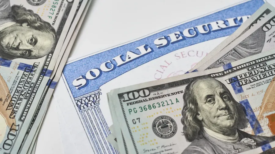 social security card and us dollars cash money
