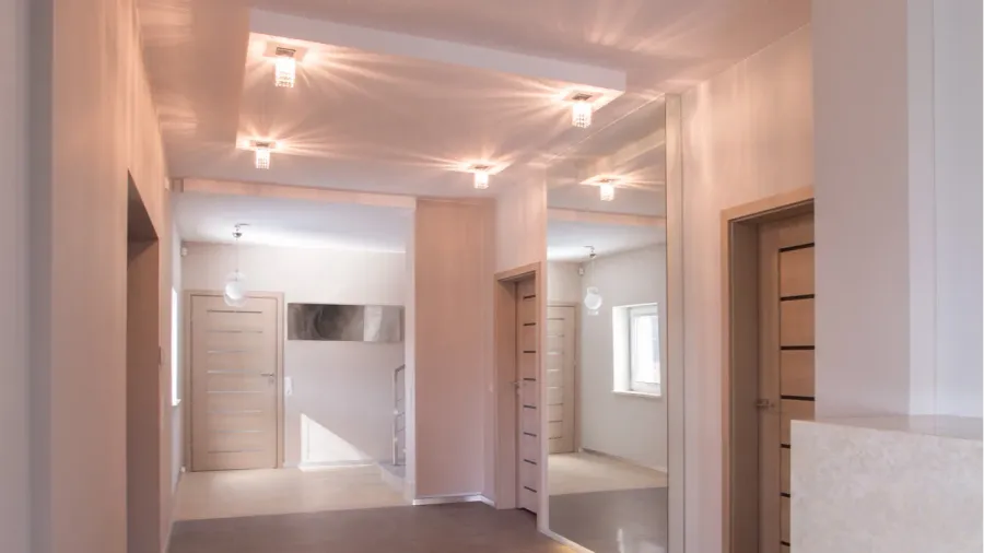 spacious illuminated anteroom
