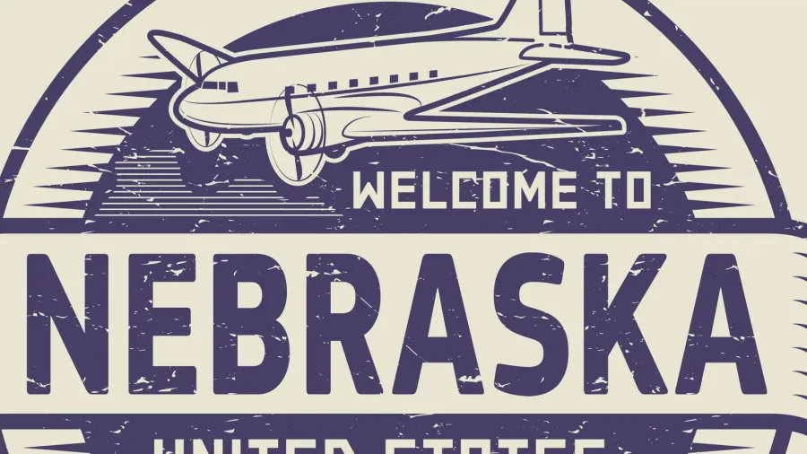 stamp welcome to nebraska united states