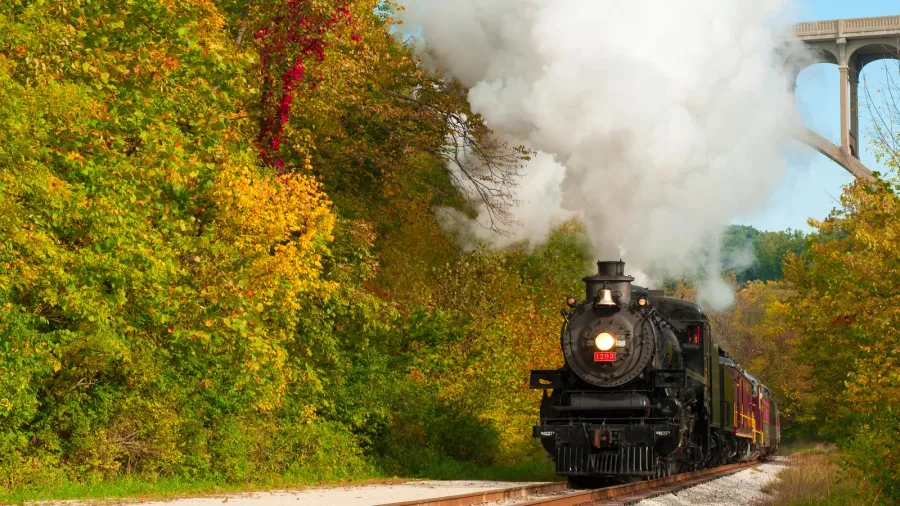 steam train approaching
