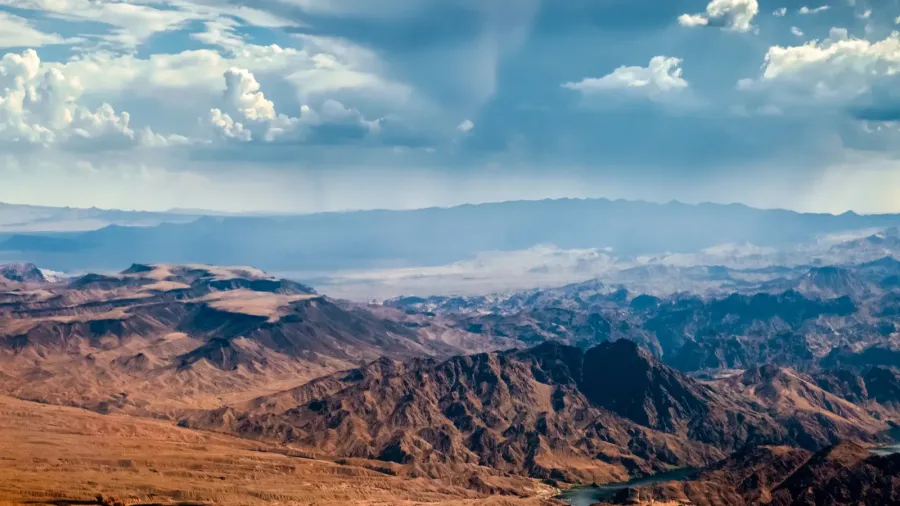 storm approaching mountains near las vegas