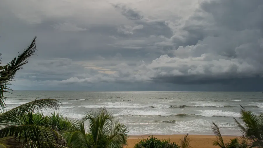 stormy sky over sea