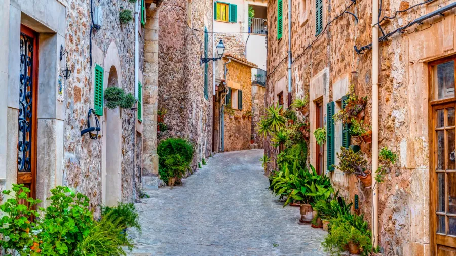 streets of valdemossa a picturesque village in the north of