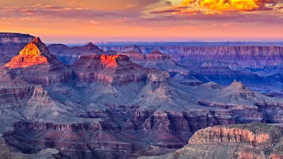 sunrise at mather point grand canyon national park arizona photo