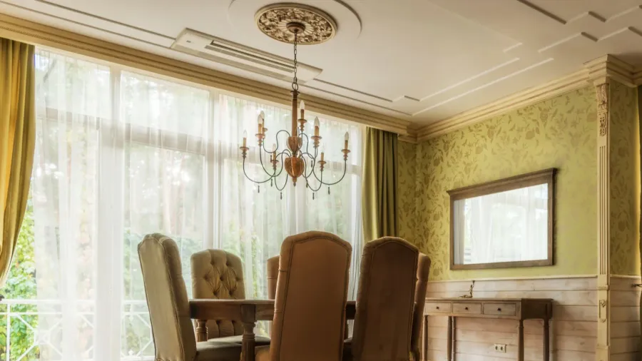 table and chairs in classic interior
