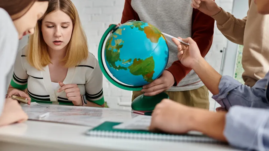 teenagers discuss global issues at a model un event