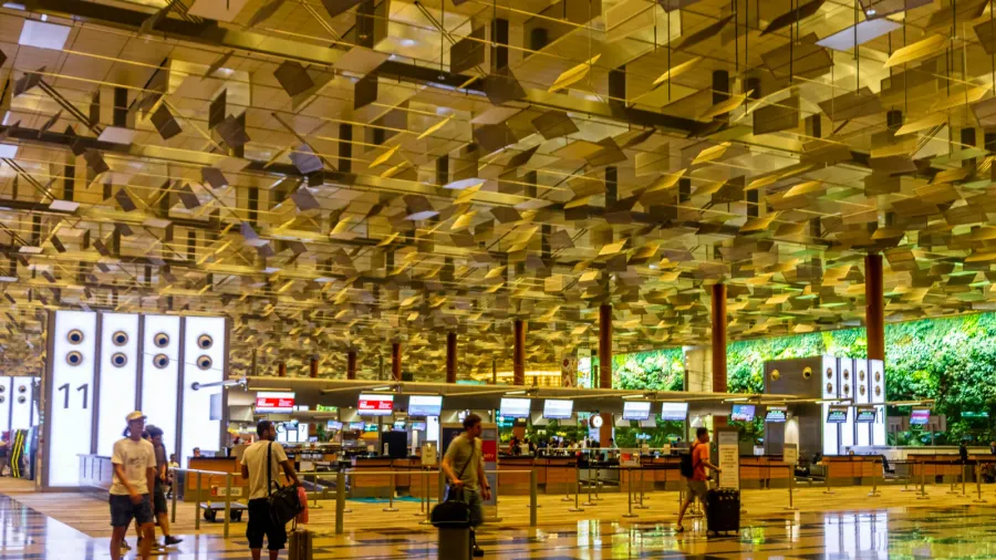 terminal 3 at the famous singapore changi airport
