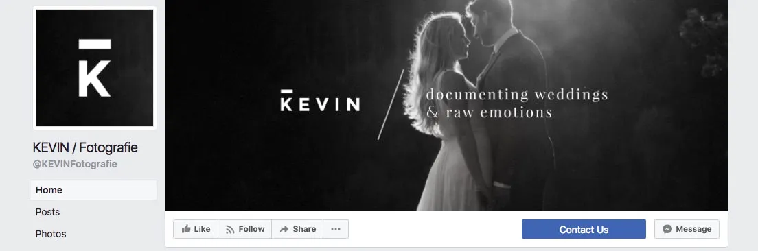 Facebook page cover inspiration - image with text and logo