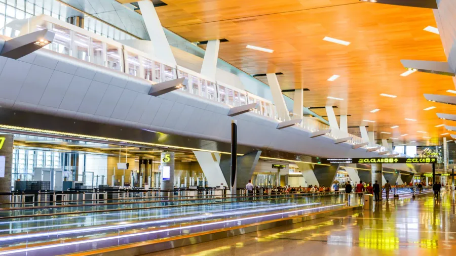 the airport of doha departure hall
